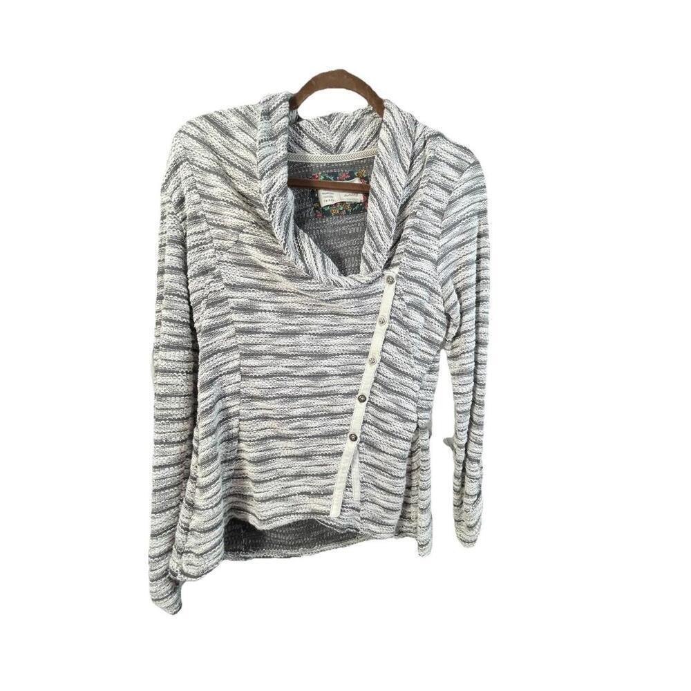 Anthropologie Saturday Sunday Cowl Knit Button Down Sidewinder Jacket Large